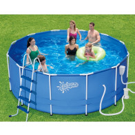 Бассейн каркасный Polygroup 366*122см фил-насос 3000л/ч.лесн.тент.подст.скимер  Р20-1248-В - фото - 1