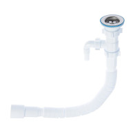 АП (G118) гофросифон удлин. с отв.стир. маш.11/2*40*50 - фото - 1