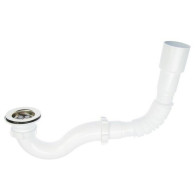 Сифон д/поддона 1 1/2 нержвып.(арт.V120) г/т 40*40/50 - фото - 1