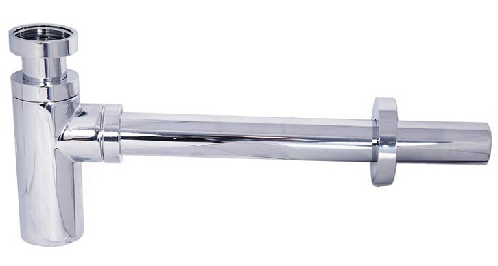 Сифон KAISER д/раков.б/вып.(хром) 958L - фото - 1