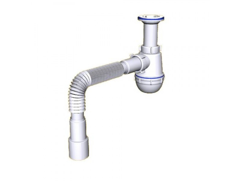 АП (А2010) Сифон с отв.д/ст.м.с г/т  40*50 11/4*40 - фото - 1