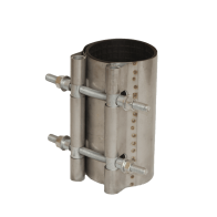 Хомут одност.нерж.(свертная муфта) Ду80 L=330мм - фото - 1