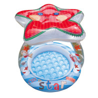 Бассейн Звездочка с навесом и игрушками, надувной пол (57428) - фото - 1