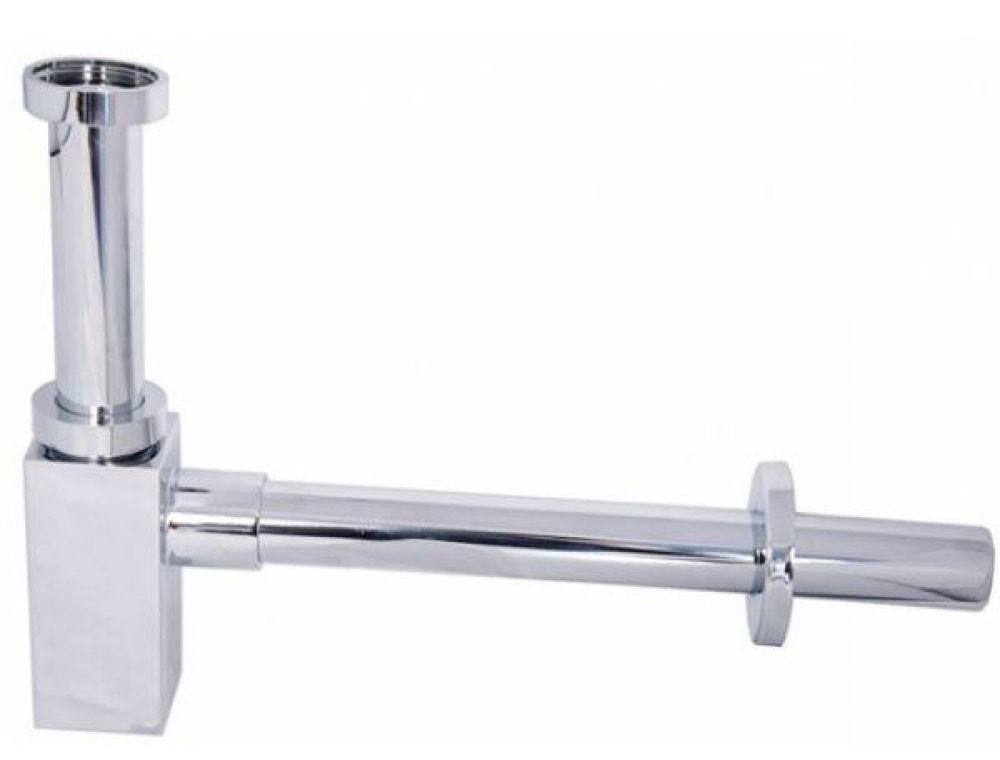 Сифон KAISER д/раков.б/вып.(хром)квадрат 958К - фото - 1