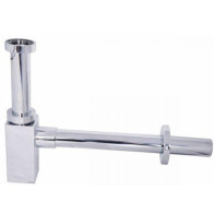 Сифон KAISER д/раков.б/вып.(хром)квадрат 958К - фото - 1