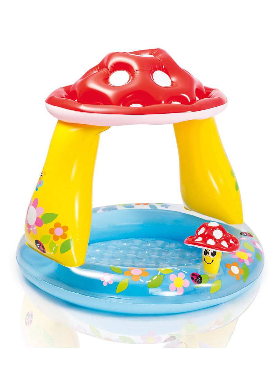 Бассейн Гриб с навесом надувн.пол 102*89см  (57407) - фото - 1