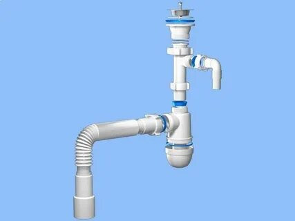 АП (С0315) Сифон с г/т 40*40/50 с отв.д/ст.м. 11/2*40 - фото - 1