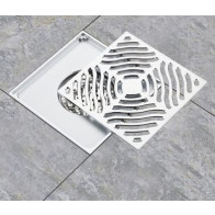 Трап прямой 15х15 хром GANZER (Т003) - фото - 1