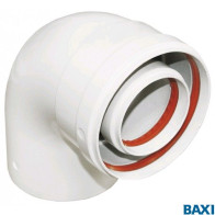 Коакс.отвод  Baxi 110/160мм 87гр,KUG714133361 - фото - 1