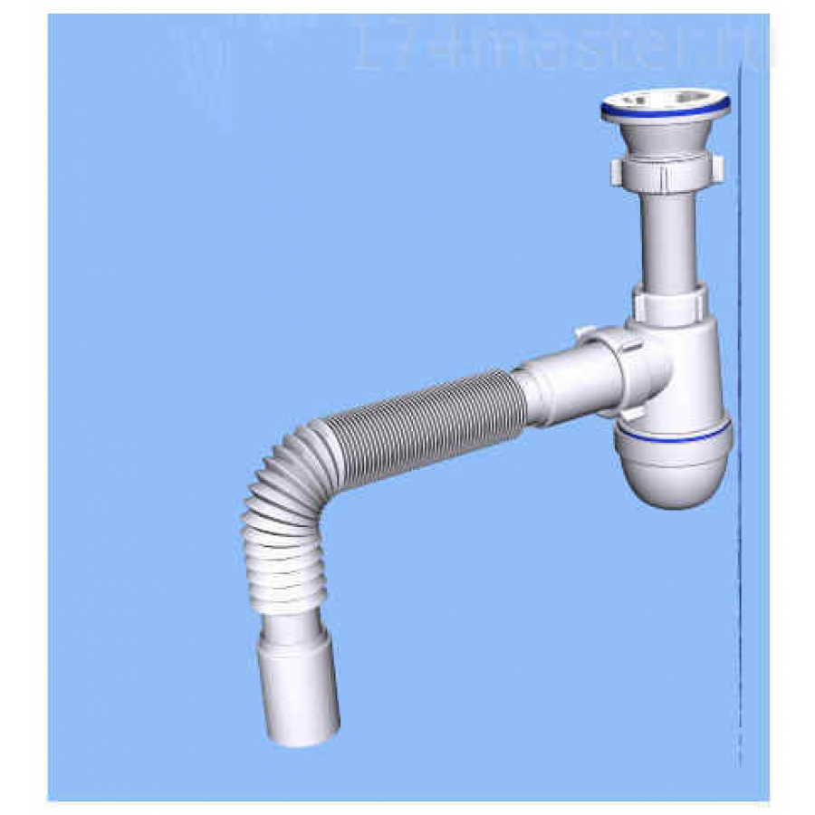 АП (С0505) Сифон с г/т 40*40 1 1/2*40 - фото - 1