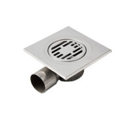 Трап угловой 150*150, хром - фото - 1