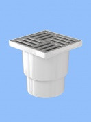 Трап 150*150/110 вертик. нерж.реш.(262400263) - фото - 1