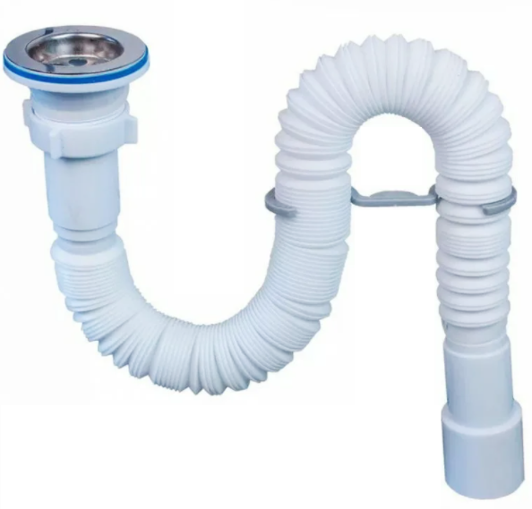 АП (G216) гофросифон удлин. 1 1/4*40 /50 840-1590мм - фото - 1