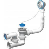 АП (Е250) Сифон без г/т д/ван.с вып.и перел. 1 1/2*40 (G43) - фото - 1