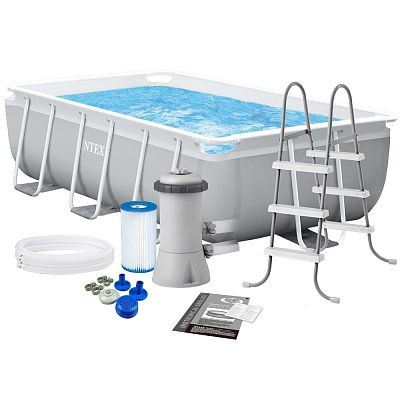 Бассейн PRISM FRAME RECTANGULAR 300*175*80 насос с фильтром+лестн. (28314) - фото - 1