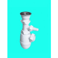 Сифон "ГРАНД" бут. д/2 сек мойки с отв д/стри маш 1 1/2-40 (1310) - фото - 1