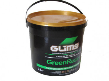 Упл. GLIMS GreenRezin (3.5кг/в) эластич.пастад/работ снаруж.и внутр - фото - 1