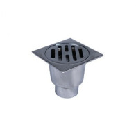 Трап прямой 100*100, хром - фото - 1