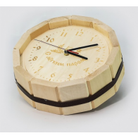 Часы "Бочка"с гравировкой ЭКОНОМ ЧЭ-10 (М) - фото - 1