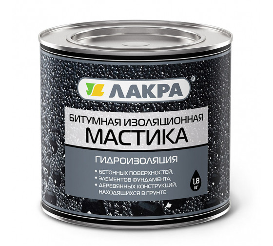 Мастика биумная изоляц.1,8кг.Лакра - фото - 1
