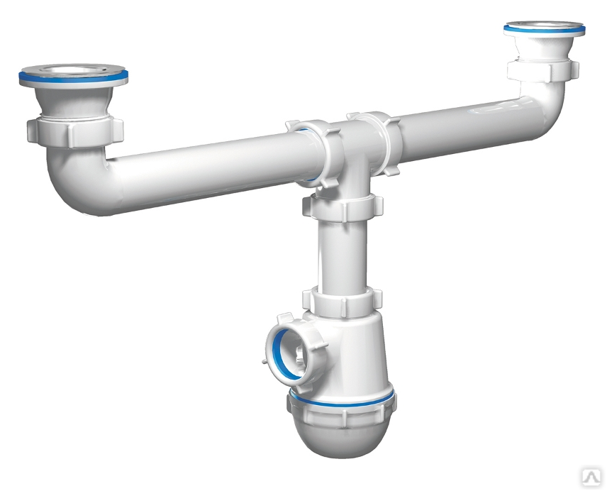 АП (А3000) Сифон без г/т двойн. 1 1/2*40 - фото - 1