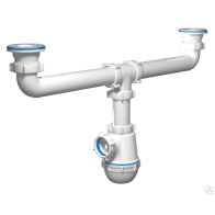 АП (А3000) Сифон без г/т двойн. 1 1/2*40 - фото - 1