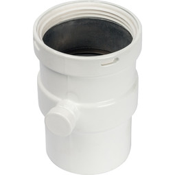 Элем.дымохода гориз.80 п/м с патрубком для отвода кондесата STOUT (SCA-0080-020135) - фото - 1