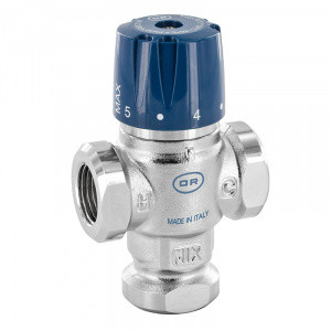Смеситель термостатический 3/4 (+30С- +70С) UNIVAL - фото - 1