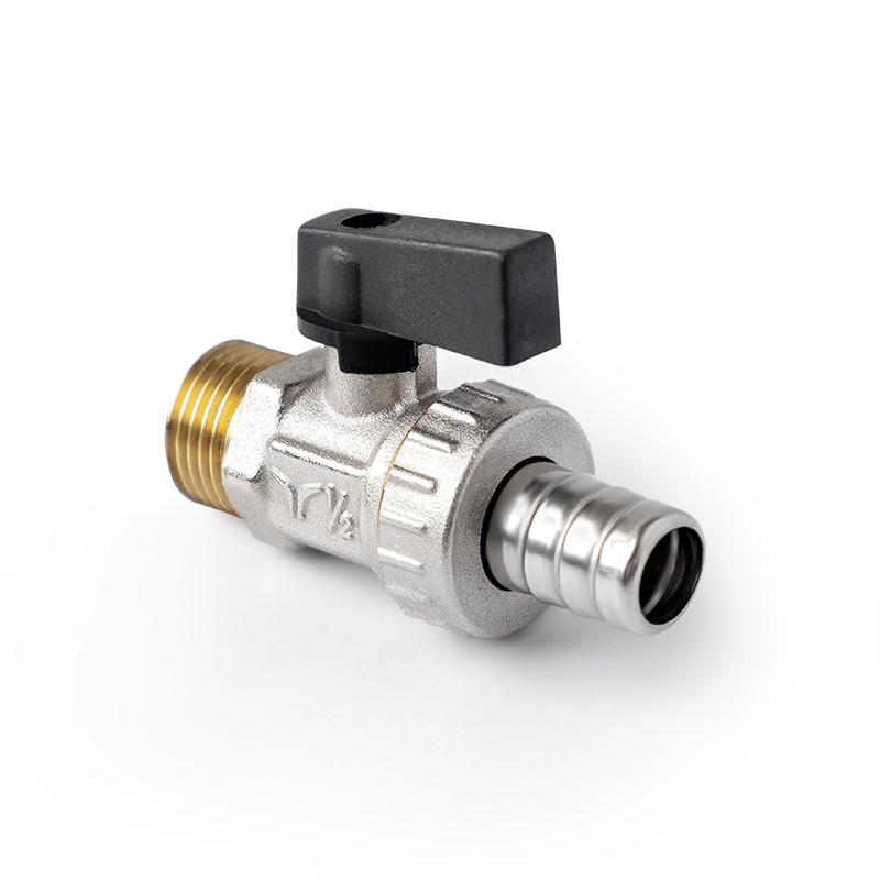 Кран шар.PA дренажн.с патрубк. 1/2 НР (FWL57-m15x) - фото - 1