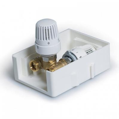 Блок термостат.(Унибокс) с термоголовкой ТСВ-К-RTL01 ТИМ - фото - 1