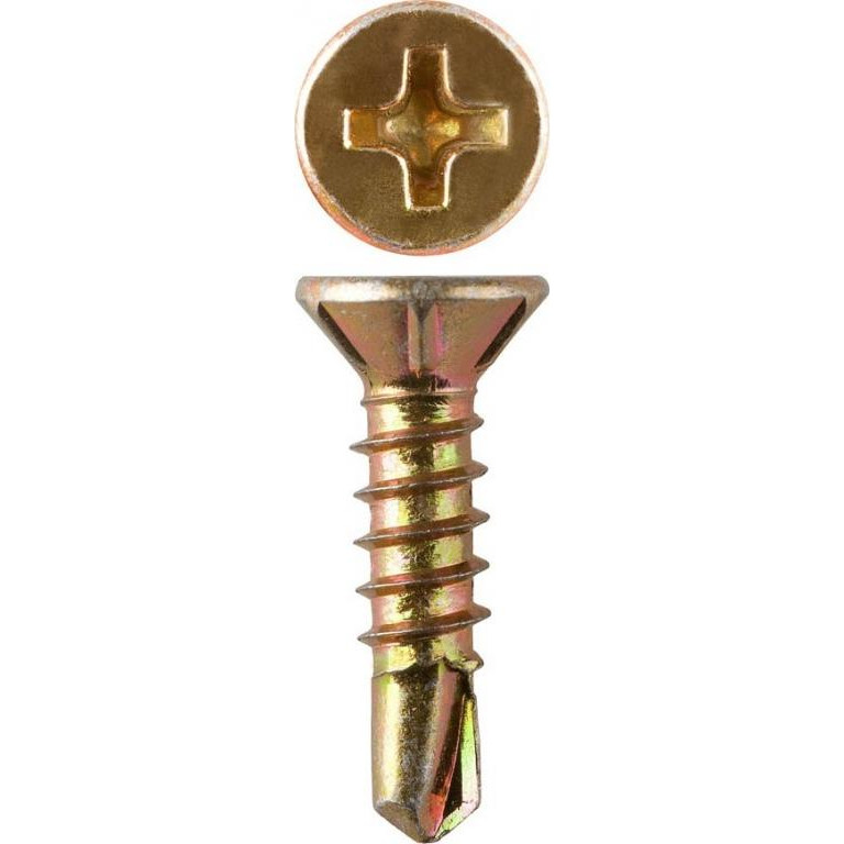 Саморез желтый 4,2*13 сверло - фото - 1