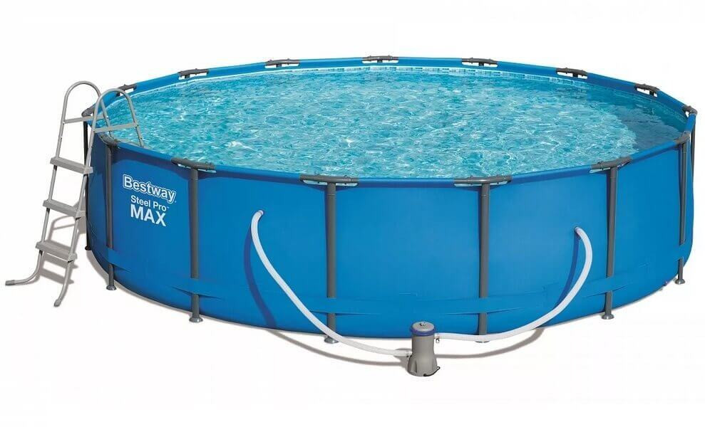 Бассейн каркасный 366*133 см фильтр насос ,лестн(15427BW) - фото - 1