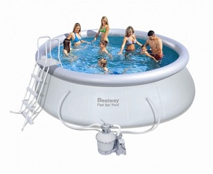 Бассейн быстроуст.457*122см 13807л. песч.фильтр (57242) - фото - 1