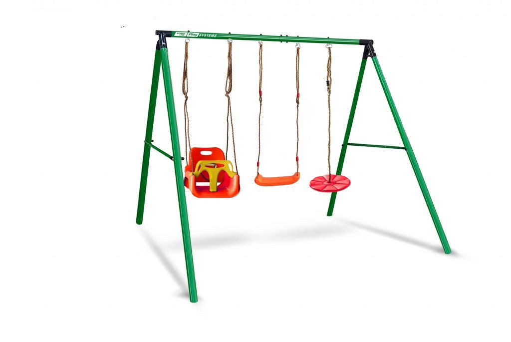 Качели SLP SYSTEMS 3 секции +диск.крас.+лодоч.красн.+с фиксац желт(slpmk3-dbc) - фото - 1