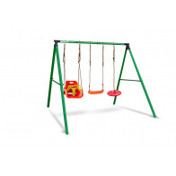 Качели SLP SYSTEMS 3 секции +диск.крас.+лодоч.красн.+с фиксац желт(slpmk3-dbc) - фото - 1
