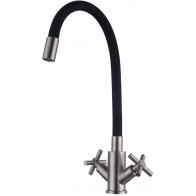 Смесит.д/мойки чёрн.нерж.FS8442-01 - фото - 1