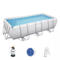 Бассейн BESTWAY карк.400*201*100 см 6478л,песч. фильтр насос 2006л/ч(56442BW) - фото - 1