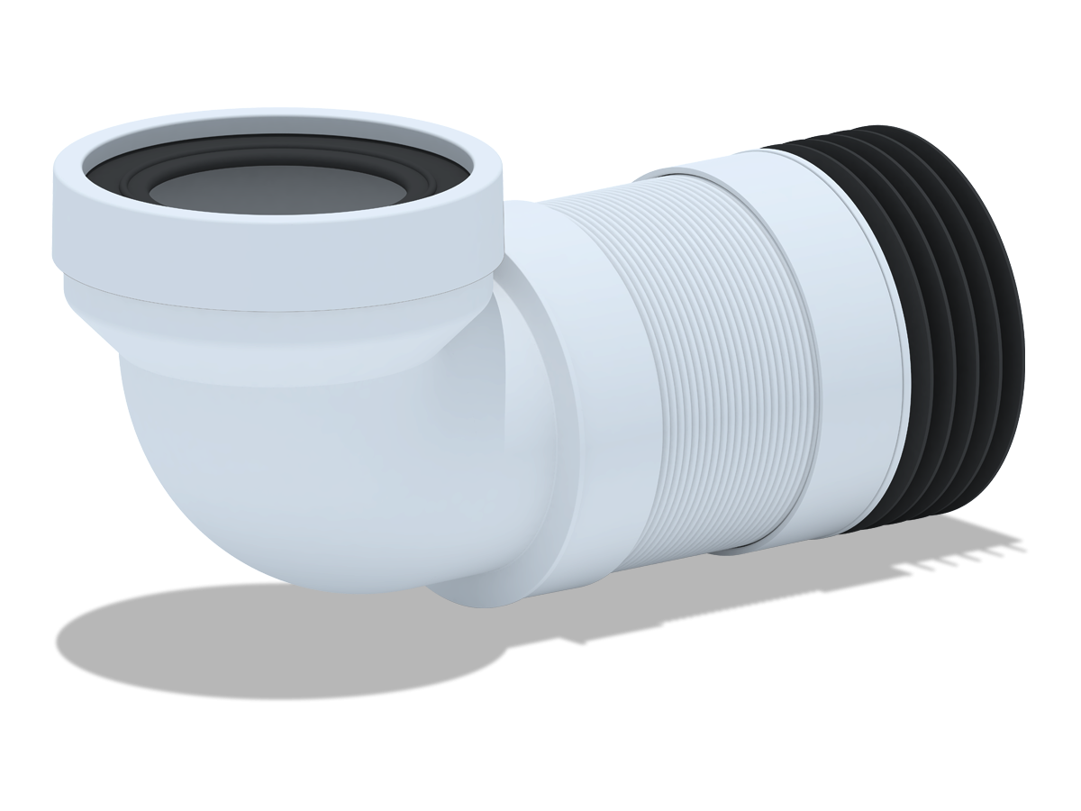 АП (К719R) Слив д/унитаза 90 гр гибкий280-550мм(534632) - фото - 1