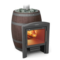 Печь ТМФ Вариата INOX Витра Баррель, палисандр d115 - фото - 1