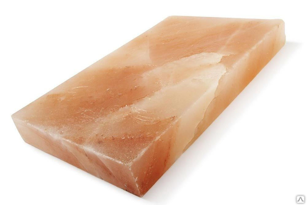 Соляная плитка  (Гималайская соль) шлиф.20*10*2,5 см - фото - 1