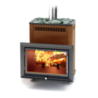 Печь "Витрувия" 2 Inox БСЭ  терракота ТМФ 18куб.D115 - фото - 1