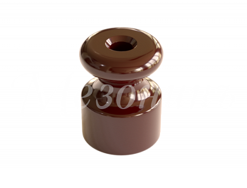 Изолятор керам.д/наруж.монт.D20*24Коричн/д/витого каб.GE70020-04 - фото - 1