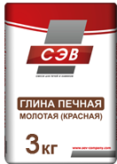 Красная печная глина 3кг - фото - 1