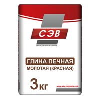 Красная печная глина 3кг - фото - 1