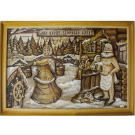 Панно в комнату отдыха 50*70 (береста) - фото - 1