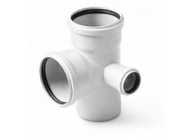 Тройник канализационный Крест белый