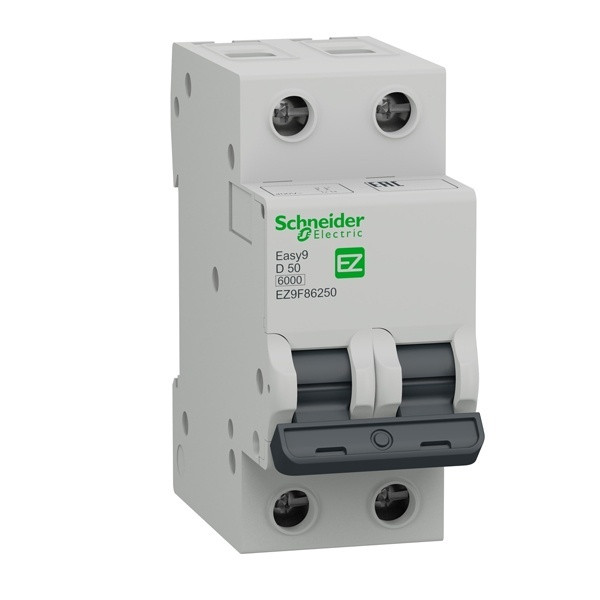 Автомат 2П 50А С4,5кА х-ка Schneider Electric EASY 9 - фото - 1