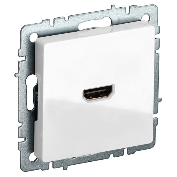 Розетка HDMI  BRITE белый РHDMI-0-БрБ - фото - 1