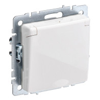 Розетка BRITE16А с з/к/ш с крышкой белый РСбш10-3-БрБ - 1 Розетка BRITE16А с з/к/ш с крышкой белый РСбш10-3-БрБ - фото - 1