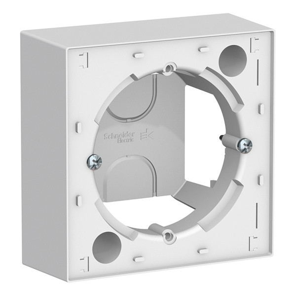 Коробка 1 пост для накладного монтажа SE AtlasDesign белая ATN000100 - фото - 1